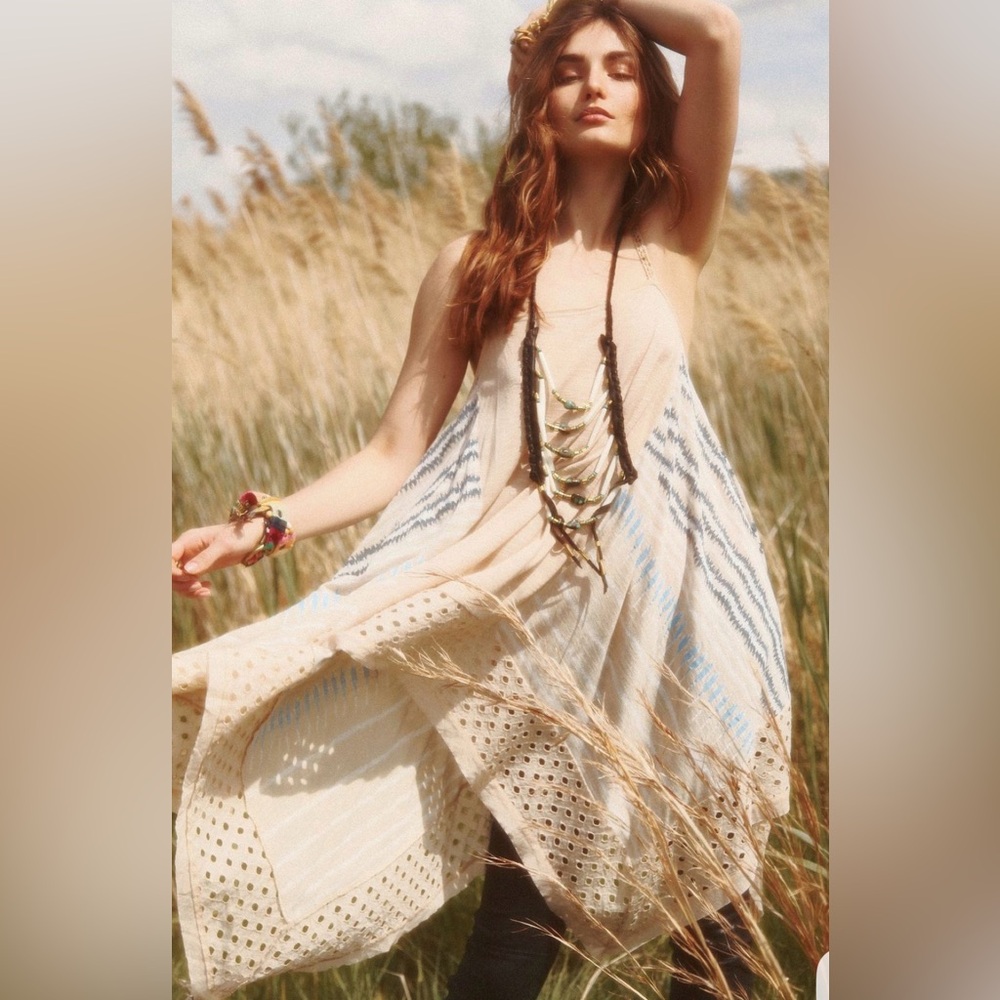 Free People Gauze And Eyelet Tunic Dress